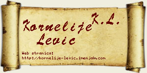Kornelije Lević vizit kartica